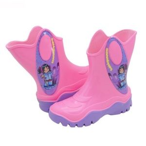 Bubble Gummers Moon Rain Boots Pink Purple Size 12